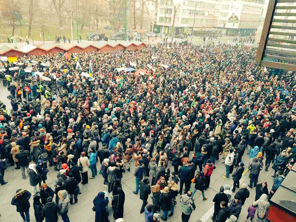Saraybosnalı kadınlardan Halep eylemi Saraybosnalı kadınlardan Halep eylemi